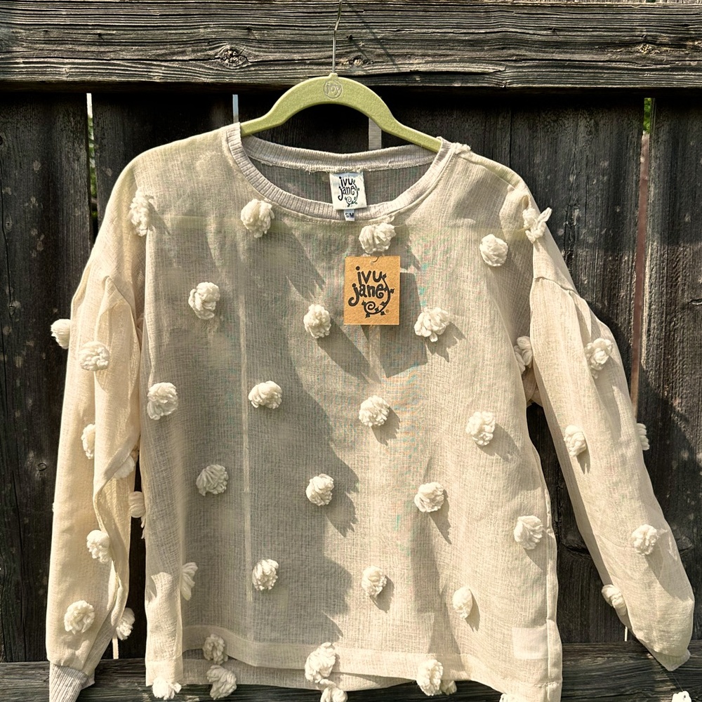 Ivy Jane Top With Pom Pom Detail